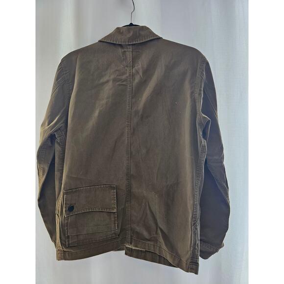 Zara Men's brown/green (olive drab) collared cotton jacket size Small - Picture 5 of 7